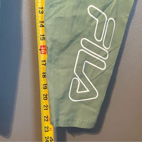 NWT Fila Sz 1X Womens Green Logo High Waist Strut 7/8 Length Leggings Tights $38 - Picture 8 of 11